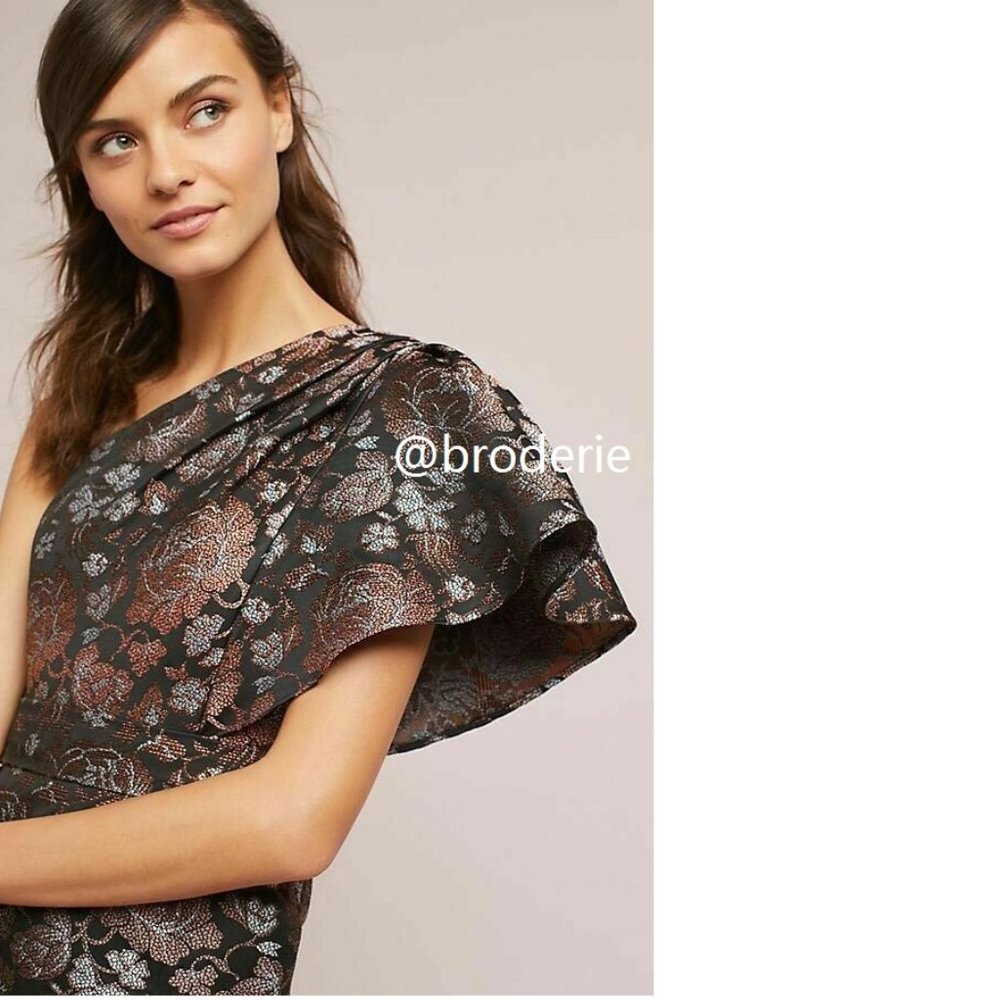 NEW Anthropologie Rose One-Shoulder Dress size 4 new with tag nwt - Picture 7 of 12